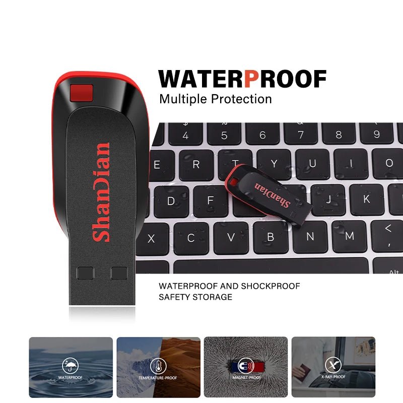 High - capacity speed USB Flash Drives 2.0 128GB 64GB Black Free Keychain Pen Drive 32GB Storage Memory Stick Mini Business Gift - LOBI IG - SHOP