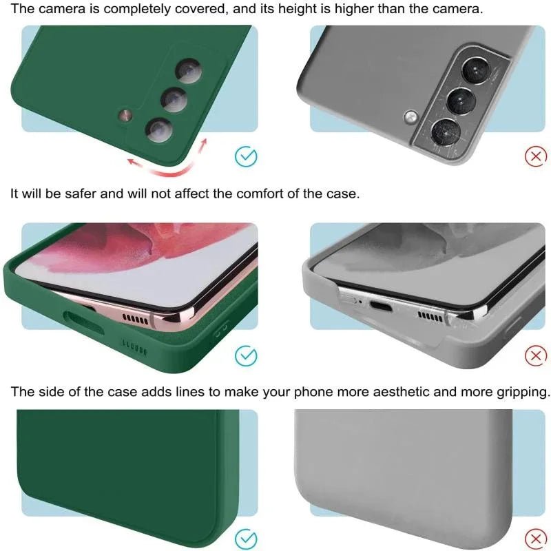 luxury Liquid Silicone Case for Samsung S24 Galaxy S20 S21 S22 S23 FE Plus Note10 20 A52 A31 A41 A71 A51 A72 A70 A50 Coque - LOBI IG - SHOP