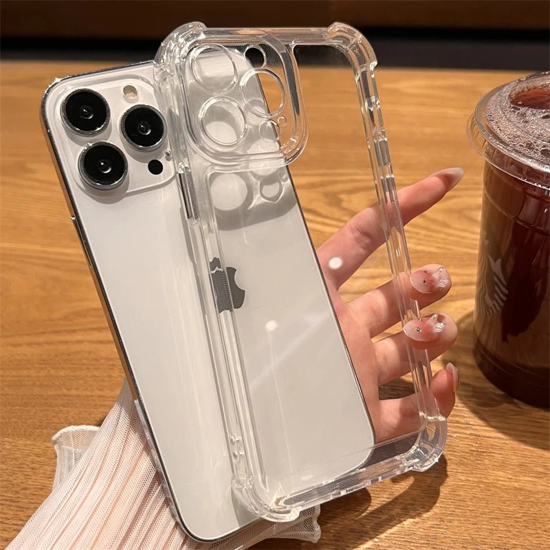 Luxury Shockproof Transparent Case For iPhone 15 14 13 12 11 Pro Max X Xs XR Max 7 8 Plus Bumper Cases Cover - LOBI IG - SHOP