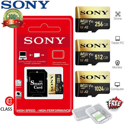 SONY Micro SD TF Card Mini 1TB Memory Card Class 128GB 256GB High Speed Cartao De Memoria Flash Memory TF Mecard C10 For Xiao Mi - LOBI IG - SHOP