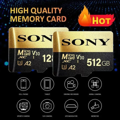 SONY Micro SD TF Card Mini 1TB Memory Card Class 128GB 256GB High Speed Cartao De Memoria Flash Memory TF Mecard C10 For Xiao Mi - LOBI IG - SHOP